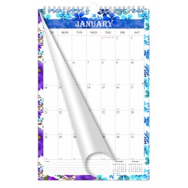 2025-2026 Wall Calendar Spiral-bound Twin-Wire Binding - 18 Months Planner 8.5" x 11" - Large Ruled Blocks with Julian Dates - (Edition #01)