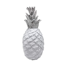 MARIPOSA Large Pineapple Ceramic with Metal Top, One Size, White
