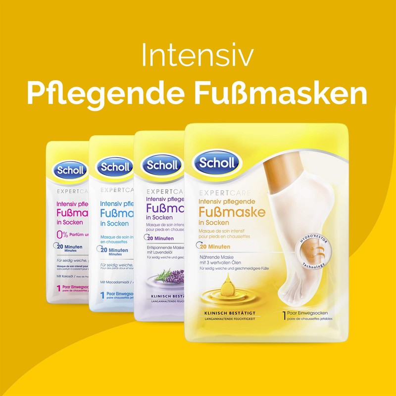 Scholl EXPERTCARE intensive care foot mask with 3 valuable oils
