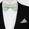HISDERN Braces for Men Wide Bow Tie Pocket Square Set
