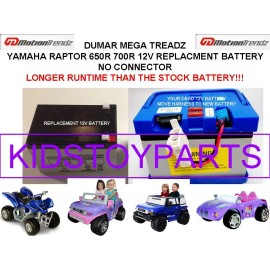 DUMAR MEGATREDZ YAMAHA RAPTOR 450R 700R FJ CRUISER 12V BATTERY *LONGER RUNTIME!