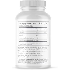 SFH Super Omega 3 Fish Oil Capsules Highly Concentrated 2000mg Omega 3 | Sustainably Sourced Alaskan Pollock Fish Oil for Heart Joint Brain Health (Capsule, 90ct)