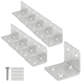 Arks Royal Angle Codes, Metal Right Angle Corner Brace, Repair Fixing Brackets Joint Fastener with Screws, 10 Pack