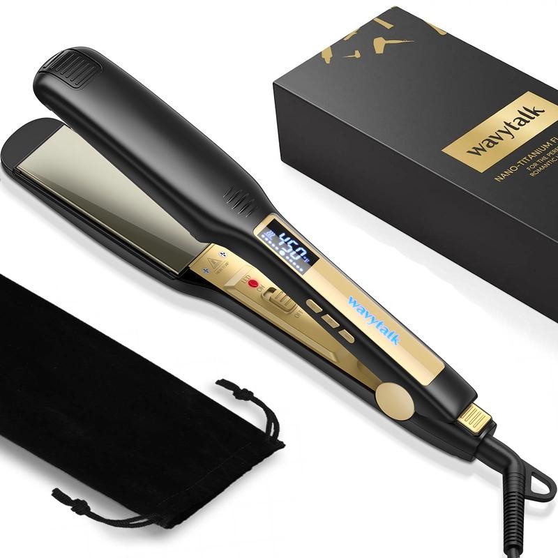 Wavytalk Hair Straightener 1.75 Inch for Effortless Straightening:_blue