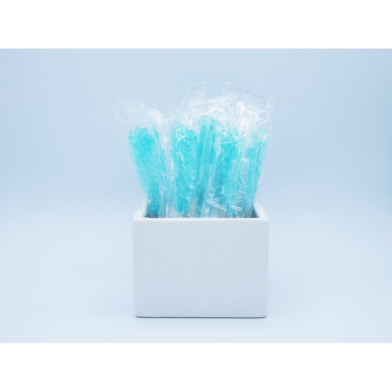 Light Blue Rock Candy on a Stick (72 Pack) -