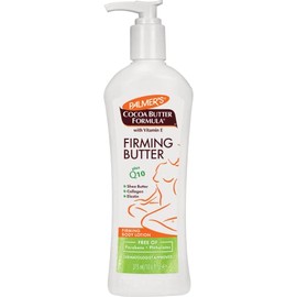 Palmer's Cocoa Butter Formula con Vitamina E + Q10 Firming Butter – Loción Reafirmante, Cuidado Esencial de la Piel Post Parto, Manteca de Karité, Colágeno, Elastina, Dermatológicamente Probado, 315ml