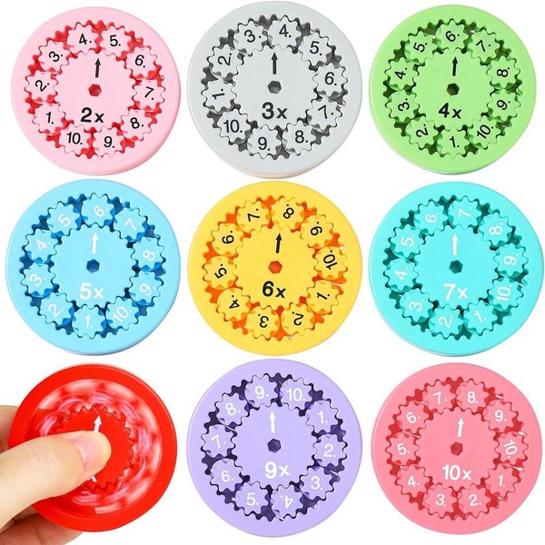 9 PCS Math Fact Fidget Spinners - The Ultimate Math