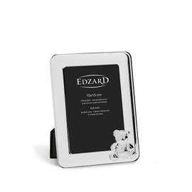 EDZARD Paul Children's Photo Frame (10 x 15 cm), Teddy Bear Motif, Elegant Silver-Plated, Tarnish-Resistant, Picture Frame for Standing or Hanging
