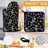 Colorful Skull Oven Mitts and Pot Holders Sets 4Pcs,Heat Resistant