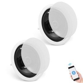 VEVOR 2 PCs 6.5'' Bluetooth Ceiling Speakers, 150W, Flush Mount Ceiling & in-Wall Speaker System with 8Ω Impedance 89dB Sensitivity, for Home Kitchen Living Room Bedroom/Covered Outdoor Porches