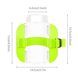 Vicloon Armband Ausweishalter, 2 Stück Arm Abzeichenhalter, Einstellbare Länge,Transparent und Gut Sichtbar, für Rettungspersonal, Lagerhaus, Sicherheitspersonal(Grün, Silber)