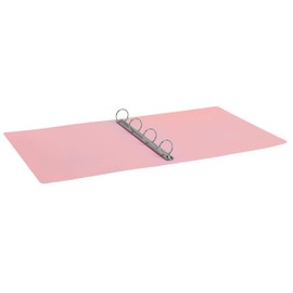 Favorit Polypropylene Pastel Binder 22 x 30 cm, 4 Round Rings with 30 mm Diameter, Pastel Pink