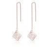 DTPsilver® 925 Sterling Silver Rose Gold Plated Pull Through/Thread Style