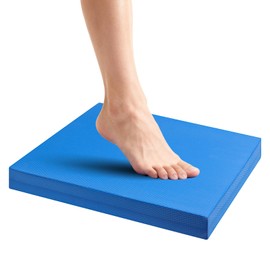 Exercise Balance Pad – Non-Slip Cushioned Foam Mat & Knee Pad for Fitness and Stability Training, Yoga, Physical Therapy,Gift Idea (Blue)