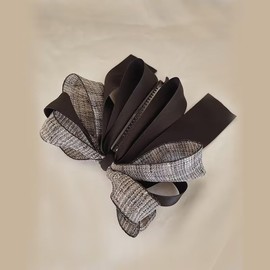 Bow Banana Clip, Banana Barrette Claw Hairpin, Elegant Vertical Ponytail Claw Clip, Bowknot Ponytail Claw for Women Girls, Sweet Hair Accessories for Women Girls Clips and Barrettes (black)