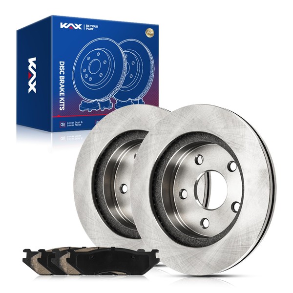 KAX 13.22" Front Rotors and Pads Kit For 2003-2005 Dodge