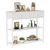 Furologee 30'' Entryway Table, White Console Table with Storage, Narrow