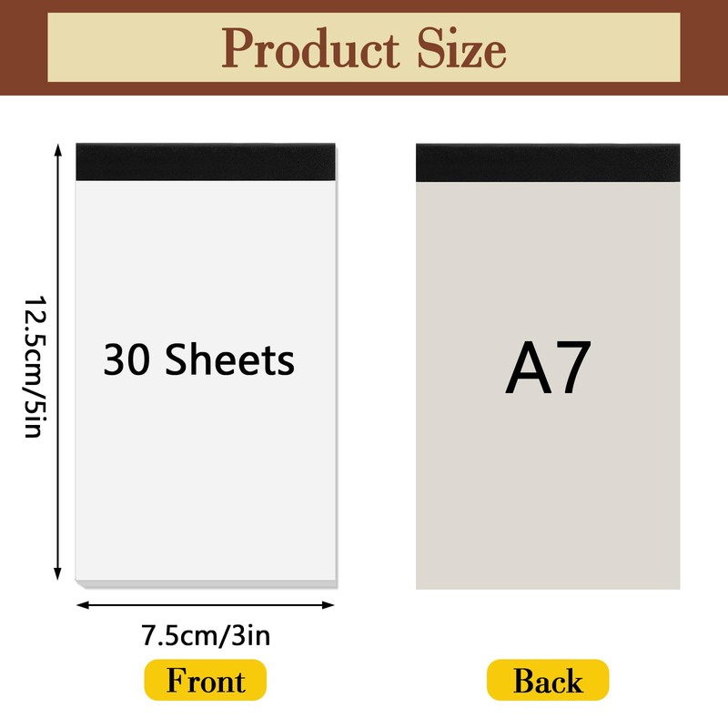 Hopton Notepad Small A7 (White Blank Paper)