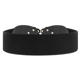 Syuer Women Stretchy Vintage Belt for Dresses Elastic Wide Waist Belt (XXL-XXXL (35”-43”), Black)