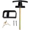 Shed Windows and More, Shed T-Handle Lock Set 5-1/2" Black