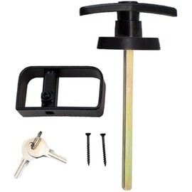 Shed Windows and More, Shed T-Handle Lock Set 5-1/2" Black