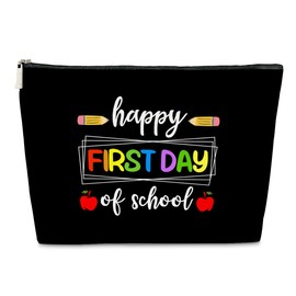 JioJio Chan Happy Back to School Gift, Welcome Back to School Makeup Bag, Teacher Appreciation Preppy Cosmetic Bag, Graduation Birthday Holiday Gifts