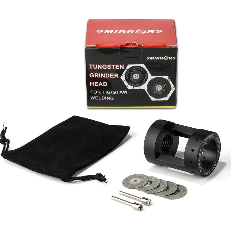 3mirrors Aluminum Tungsten Electrode Sharpener Grinder Head TIG Welding Tool