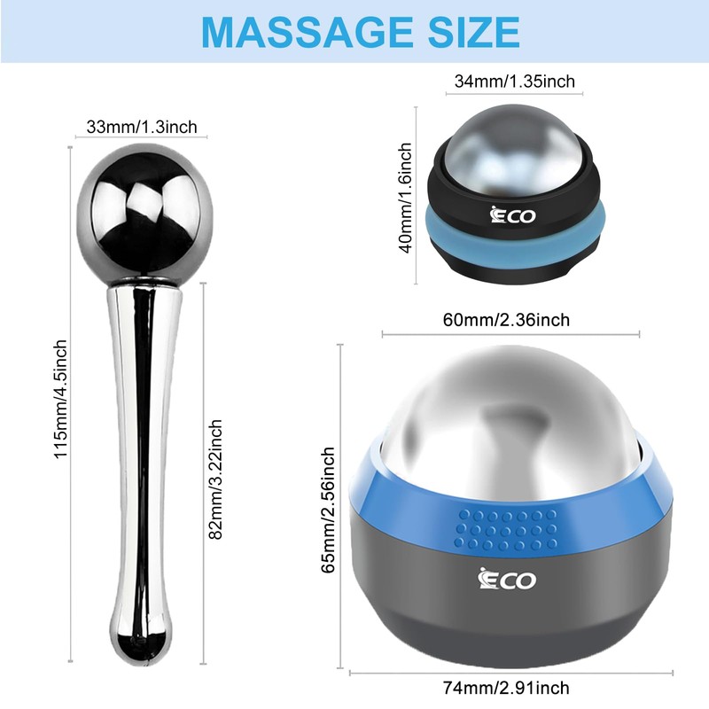 iECO Cryosphere Cold Massage Roller Ball – Ice Cold and