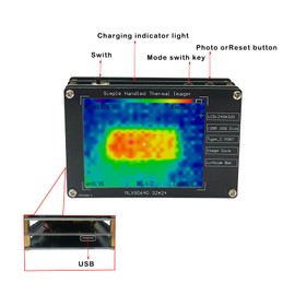 Portable Infrared Thermal Imaging Camera with 2.8" LCD Display, 320x240 Resolution, -40°C to 300°C Range, USB-C Rechargeable, Built-in Storage for Home & Industrial Use