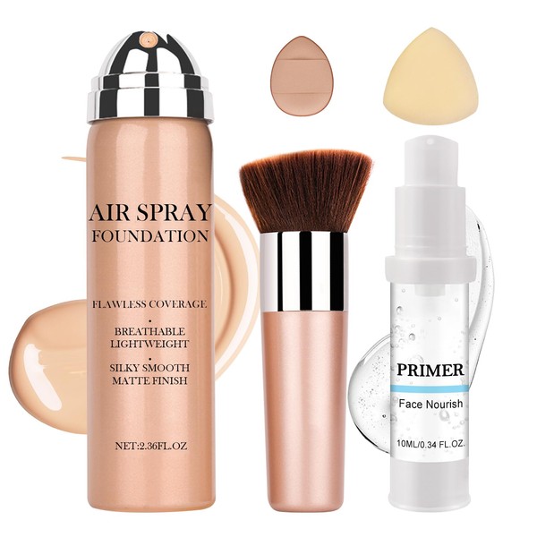 CAHIUYOA Magic Minerals Airbrush Foundation Spray Makeup Silky Full Coverage