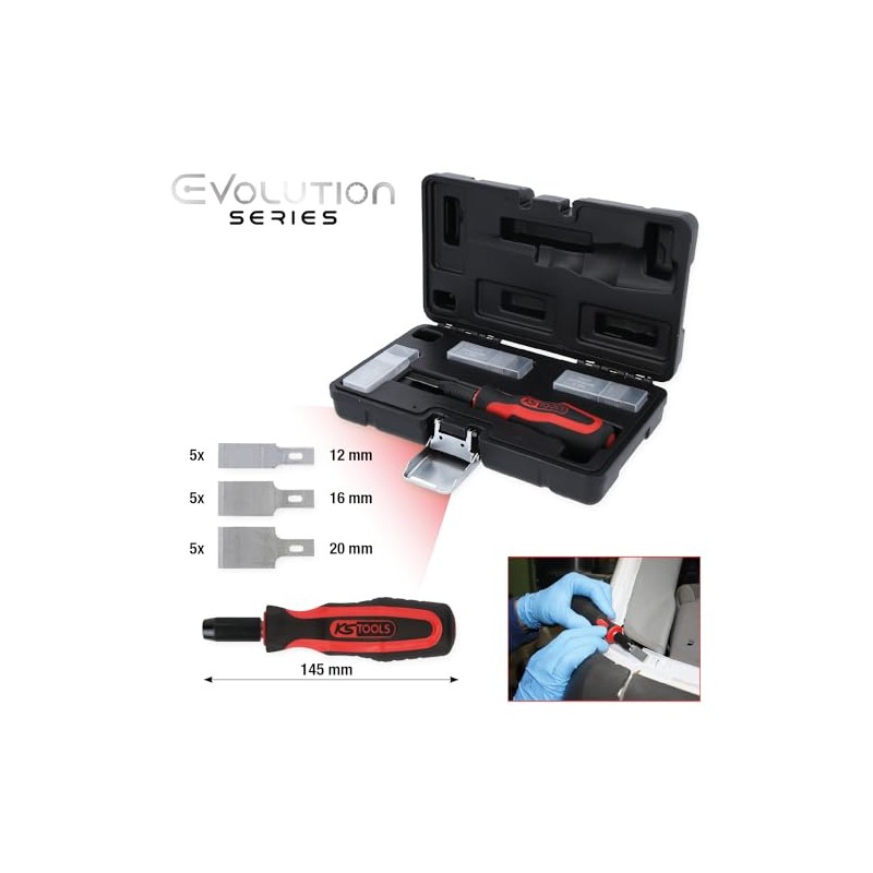 KS Tools 907.2255 Evolution Series Scraper Set, 16 Pieces