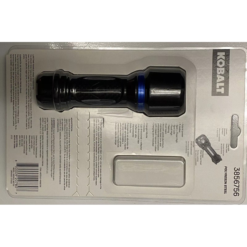 Kobalt Rechargeable 700 Lumen LED Flashlight Waterproof Drop Proof -
