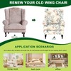 CRFATOP Wingback Chair Covers 2 Pieces Stretch Printed Wing Back