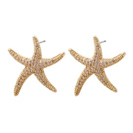 NOUMANDA Sweet Starfish Earrings,Gold Star Earrings for Women Fashion Jewelry Casual Women Accessories