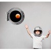 18" Port Scape Blood Moon #1 Silver Porthole Wall Decal