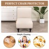 FUANGUI Armless Accent Chair Cover Slipcover, Stretch Spandex Chair Covers