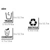 XTRAYXRAY Trash Recycle Compost Stickers Set of 3 Recycle Vinyl