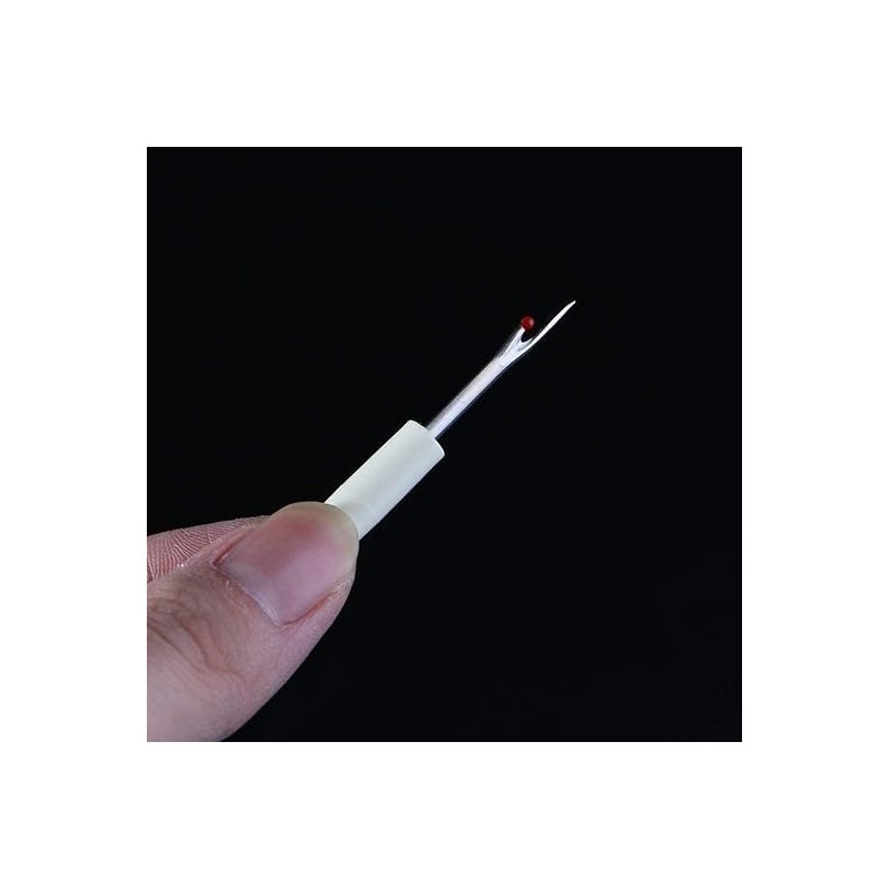 2 Pcs White Pointed Seam Ripper, Sewing Tool, Plastic Handle,