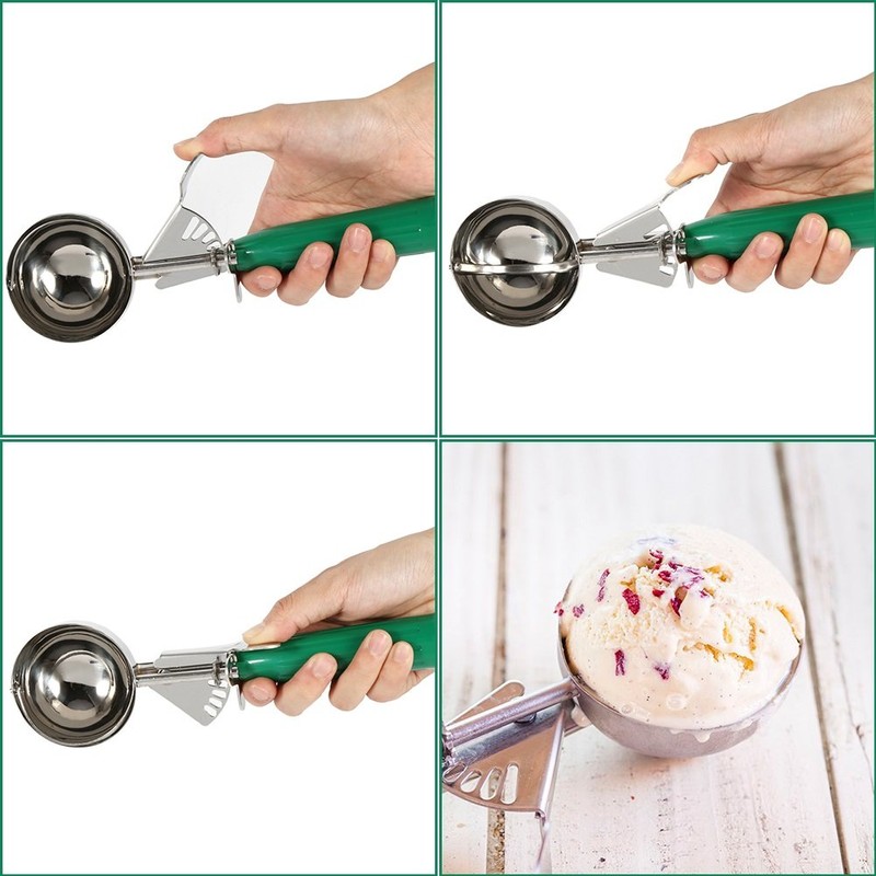 Yosoo 1Pcs Stainless Steel Fruit Ice Cream Mashed Potato Scoop