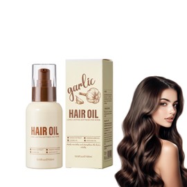 Garlic Hair Oil Knoblauch Haarserum natürliches Haaröl für Haarwuchs Haarfall Control, Reparierendes Serum Haaröl für trockenes geschädigtes Haar und Wachstum, 100 ml