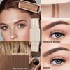 Eyebrow Stencil Stamp Set, Two-Tone Waterproof Eyebrow Powder Kit, Long