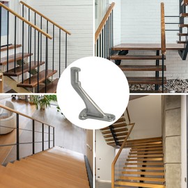 Miayaya 3 Pack Heavy Duty Handrail Stair Brackets Stainless Steel Staircase Corrosion-Resistant Hand Rail Bracket for Home or Office Stairways Corridors with Screws