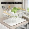 jouzevic Dish Racks for Kitchen Counter: Wooden Handles, Thickened Metal,