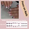 White Square Press on Nails French Tip Short Medium Stick