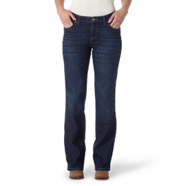 Wrangler Womens Q-Baby Mid Rise Boot Cut Ultimate Riding Jeans, Boot Scootin, 5-32 US