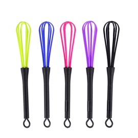 5PCS Plastic Whisk Set, Mini Hair Coloring Cream Hand Whisk, Small Whisk Stirrer for Hairdressing Baking