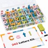 JoyCat Morandi Magnetic Letters Kit 240PCS, Double-Sided Magnetic Board