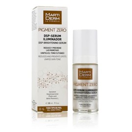 MartiDerm Pigment Zero DSP Sérum facial iluminador despigmentante Suero facial previene y reduce las primeras manchas. Hexilresorcinol + Genisteína + Ácido fítico - 30 Ml
