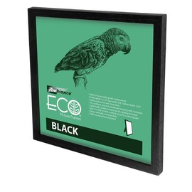 Ambiance Eco Frames 4 Pack - Sustainable Wood Eco-Friendly Minimalist Frames for Artwork, Paintings, Drawings, Display, & More! - [Black - 4x4"]