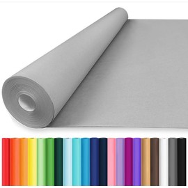 Vanhench 48" x 2400" (200') Grey Wrapping Paper, Solid Color Kraft Craft Paper for Gift Wrap, School Supplies for Kids, Classroom Must Have, Art Paper, Arts & Crafts Supplies, Bulletin Board Paper